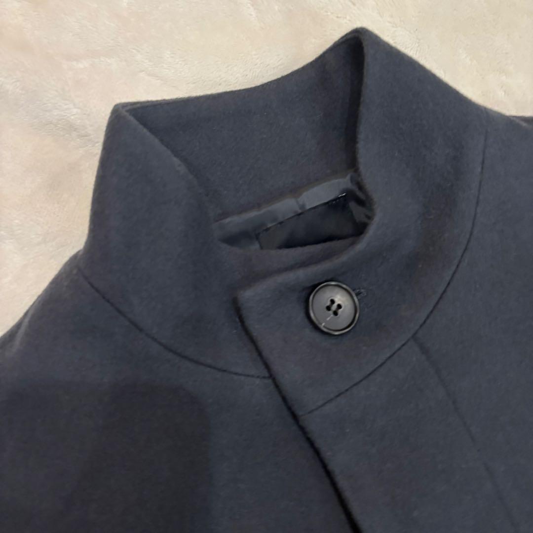 【新品】theory セオリー　スタンドカラーコート　ダークグレー　ウールコート