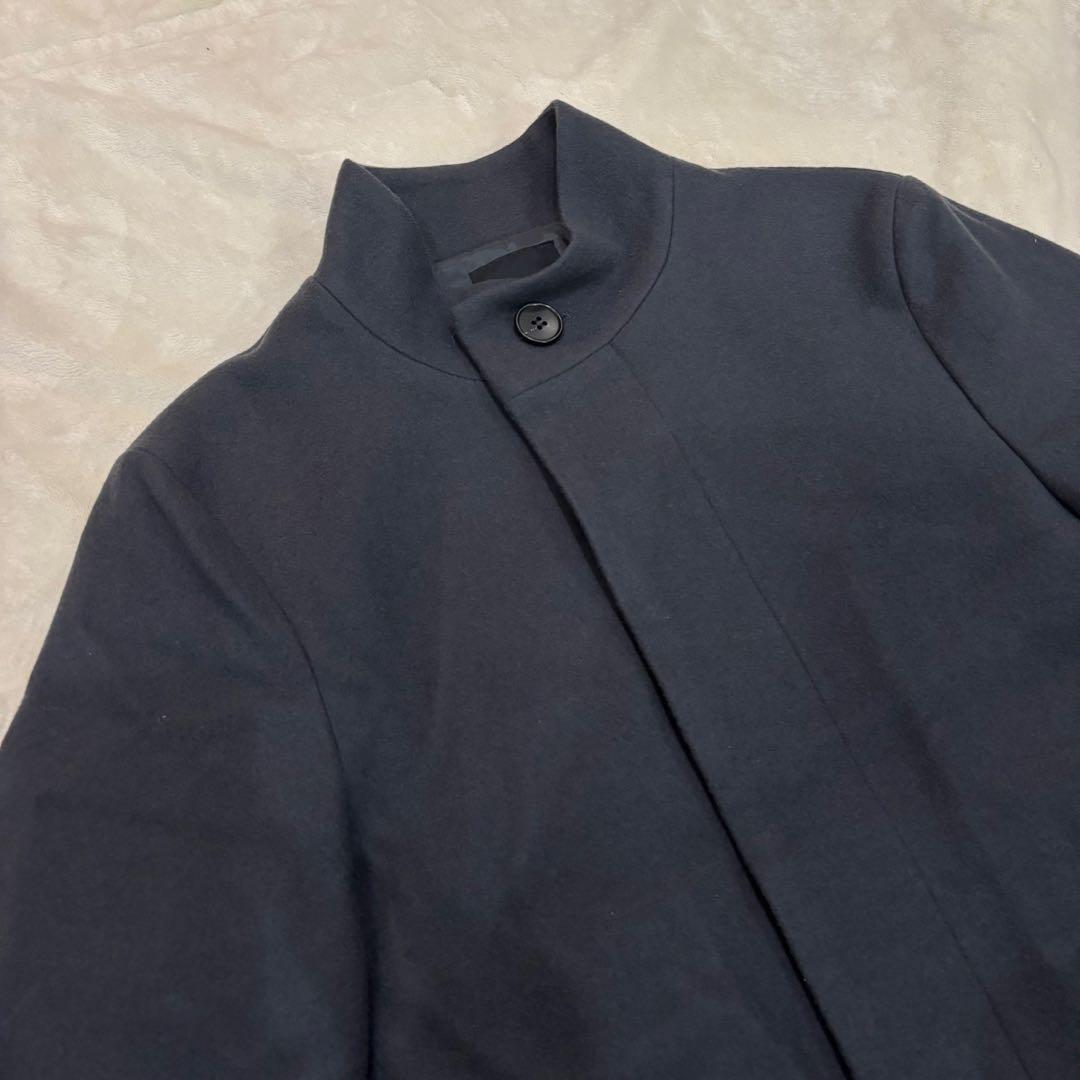 【新品】theory セオリー　スタンドカラーコート　ダークグレー　ウールコート