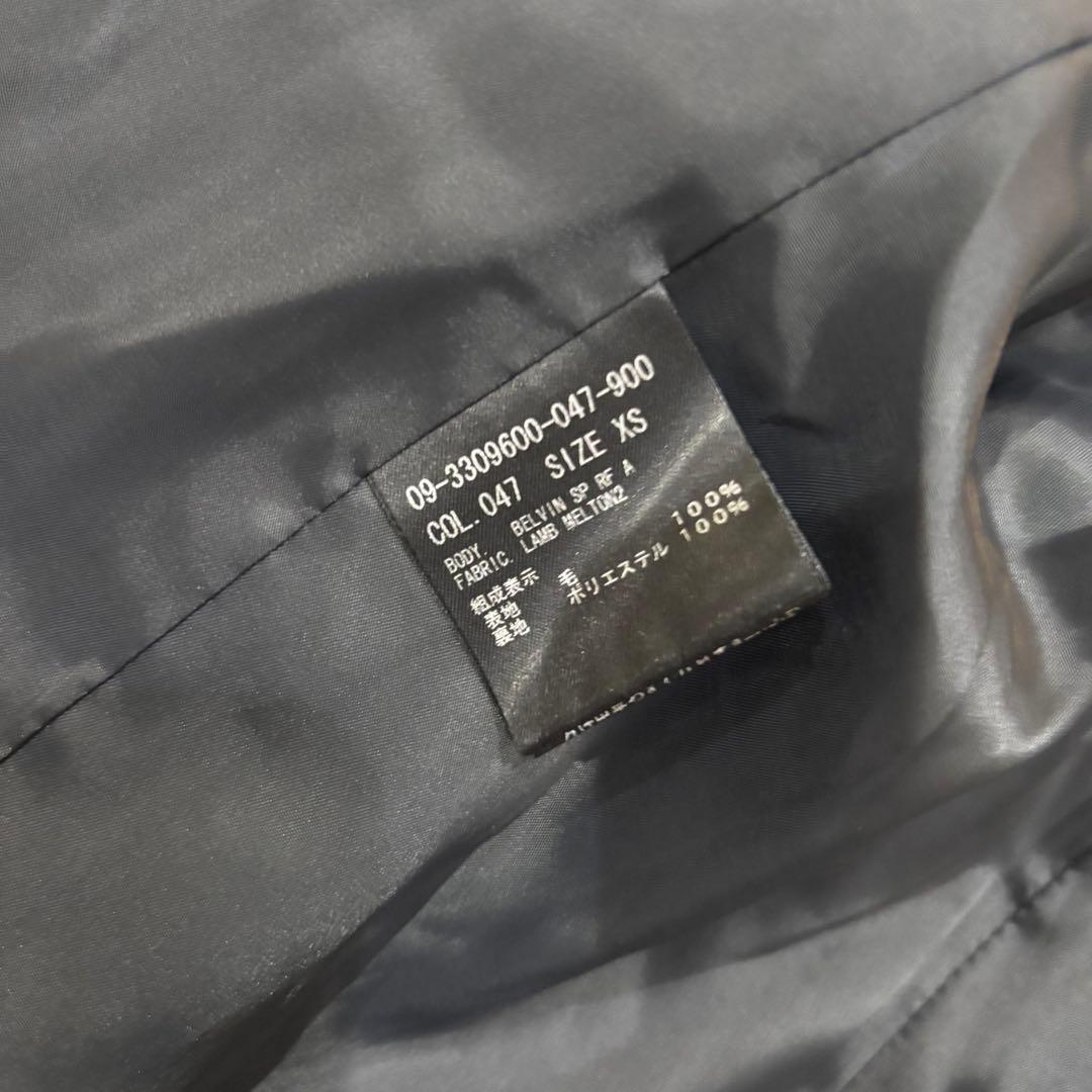 【新品】theory セオリー　スタンドカラーコート　ダークグレー　ウールコート