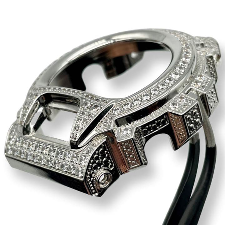 Iced-Out DW-6900用ベゼル CZシルバー
