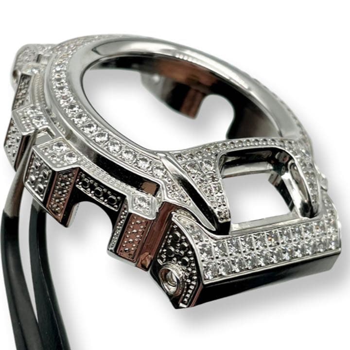 Iced-Out DW-6900用ベゼル CZシルバー
