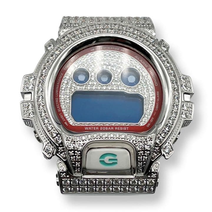 Iced-Out DW-6900用ベゼル CZシルバー