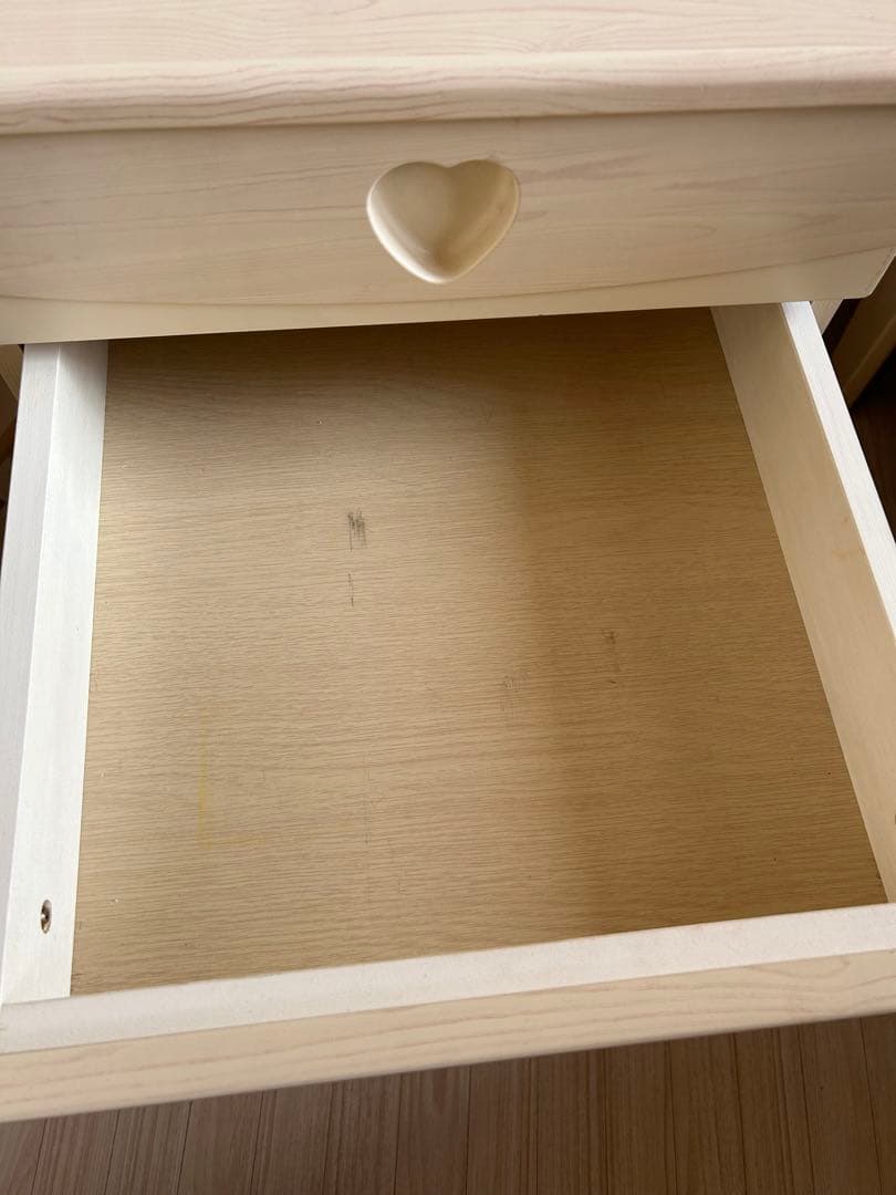 値段交渉可　直接引取限定　木製　学習机　デスク チェスト　チェア　椅子　ホワイト