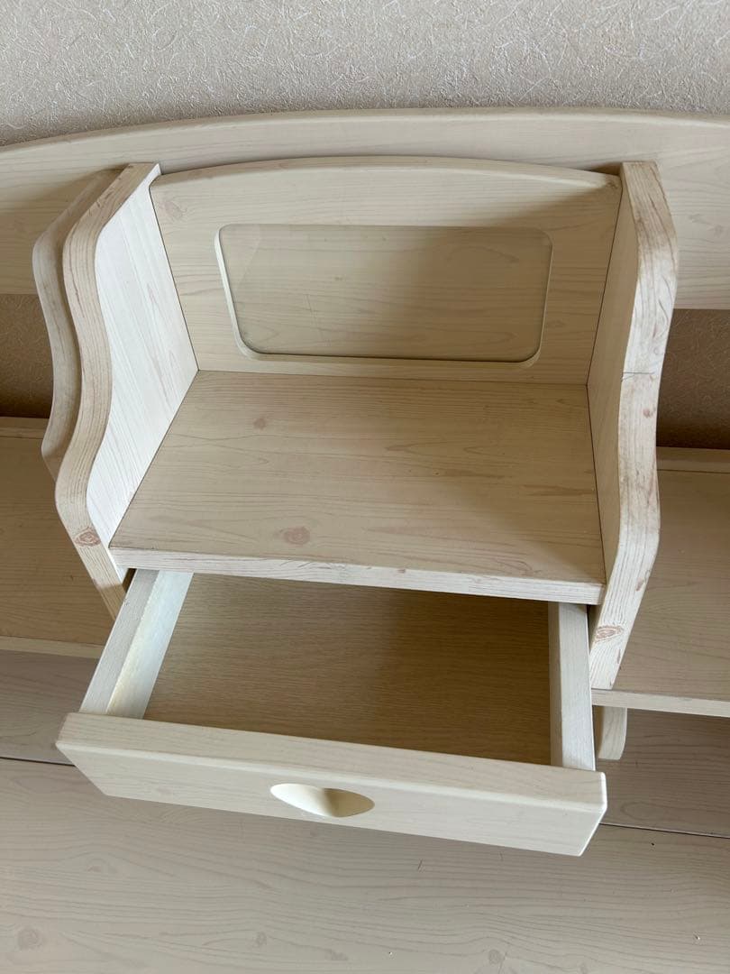 値段交渉可　直接引取限定　木製　学習机　デスク チェスト　チェア　椅子　ホワイト