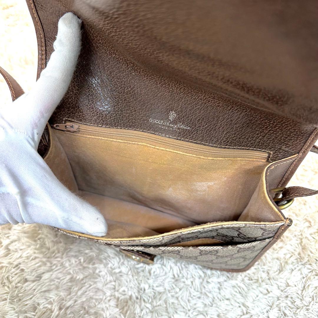 【美品】GUCCI GGパターン ショルダーバッグ スプリーム ブラウン