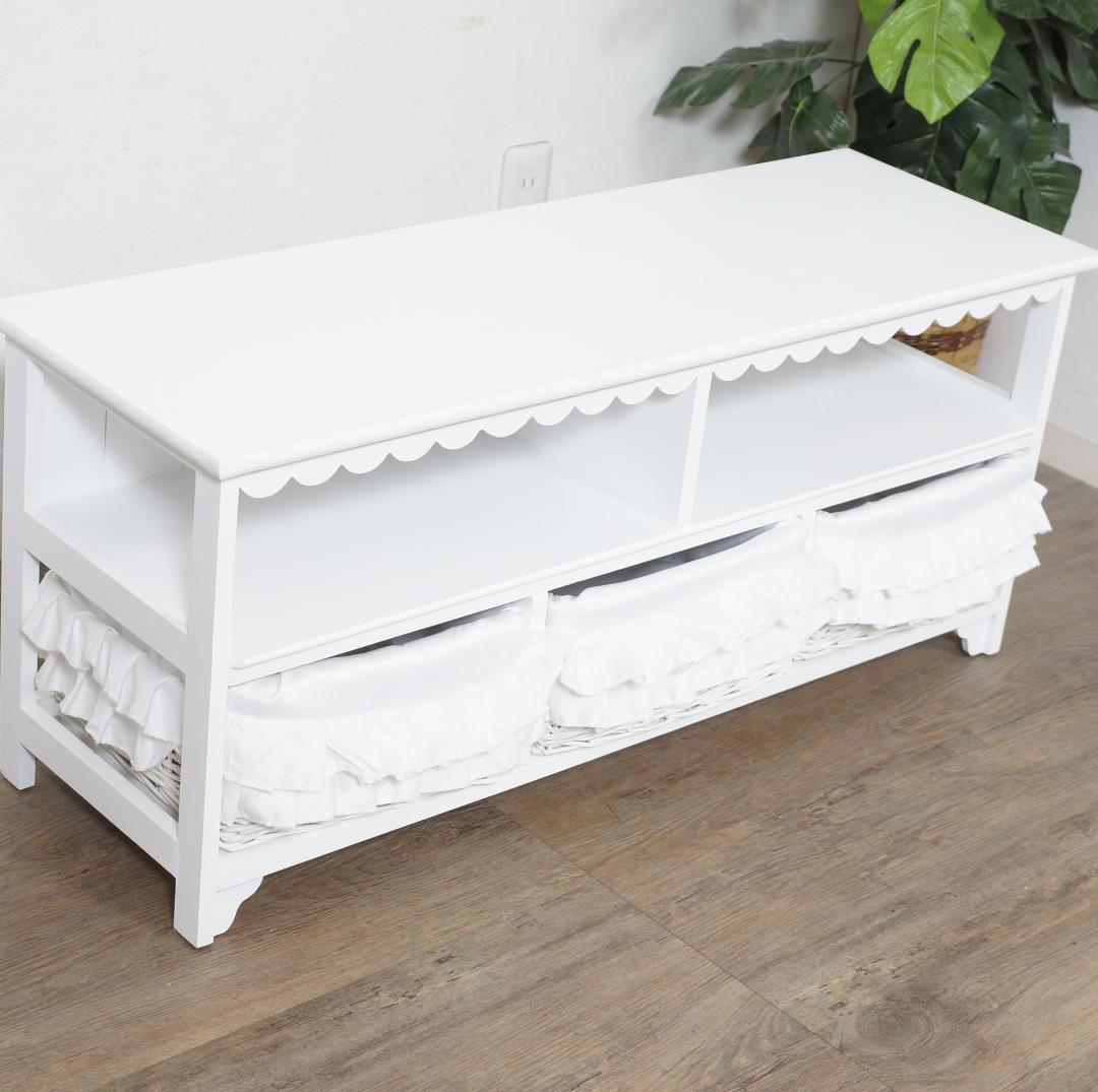 みーこ♡　　テレビボード　テレビ台　幅　100　バスケット3個