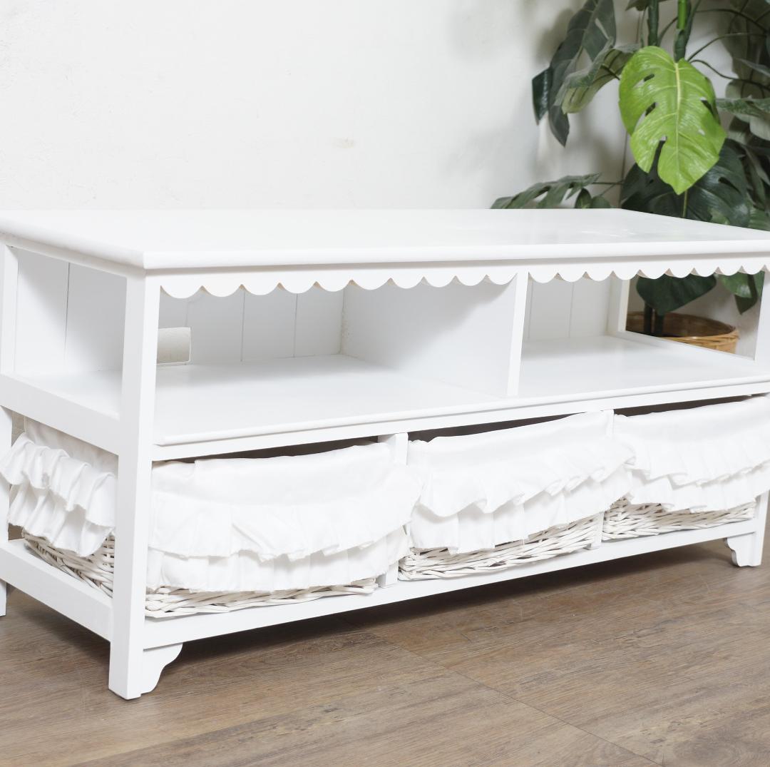 みーこ♡　　テレビボード　テレビ台　幅　100　バスケット3個