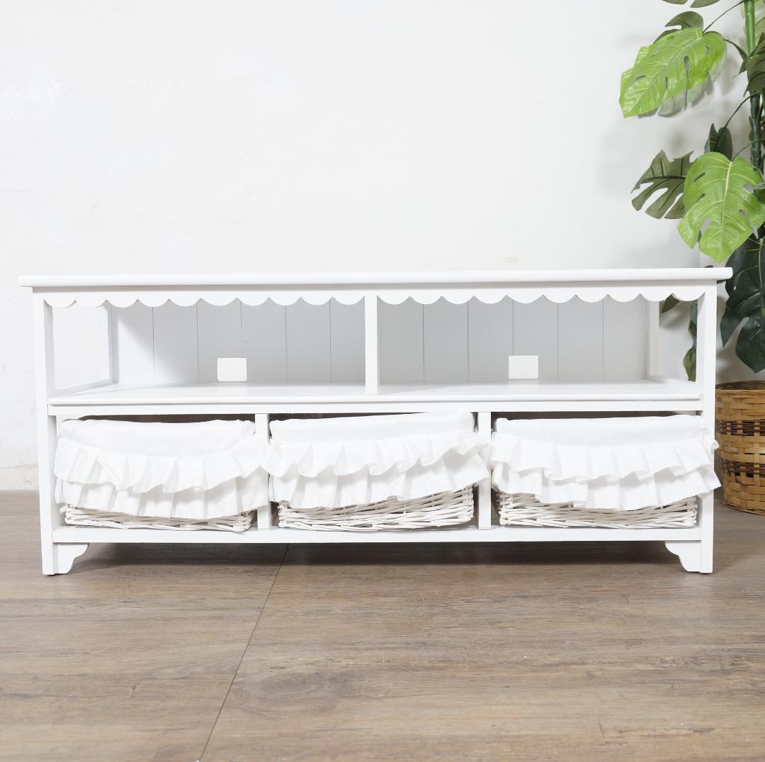 みーこ♡　　テレビボード　テレビ台　幅　100　バスケット3個