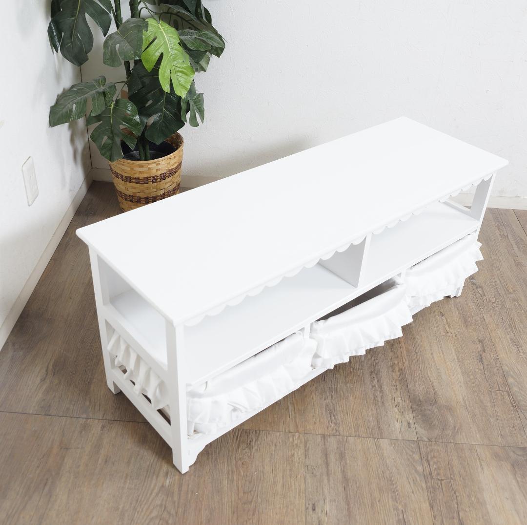 みーこ♡　　テレビボード　テレビ台　幅　100　バスケット3個