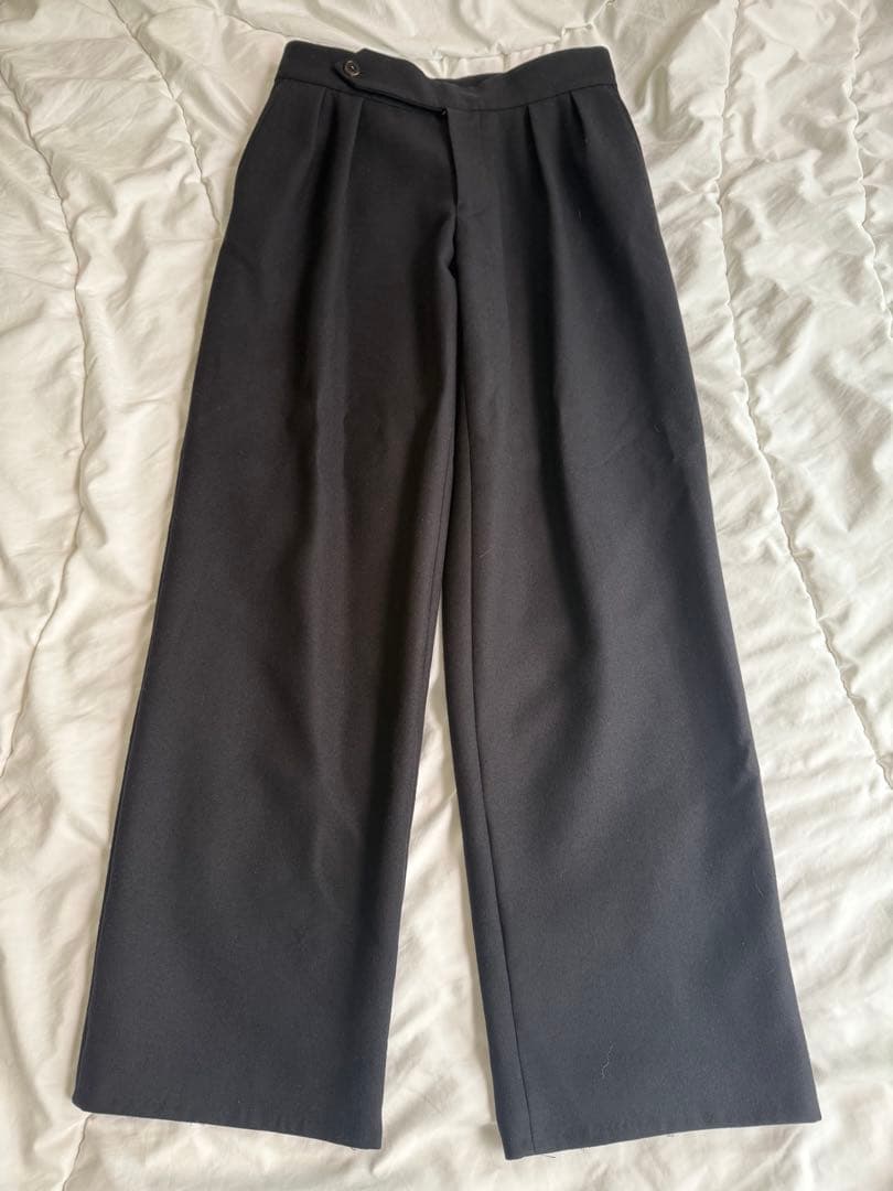 ヌ*ン様 DRIES VAN NOTEN 2tuck Wool Wide Pan