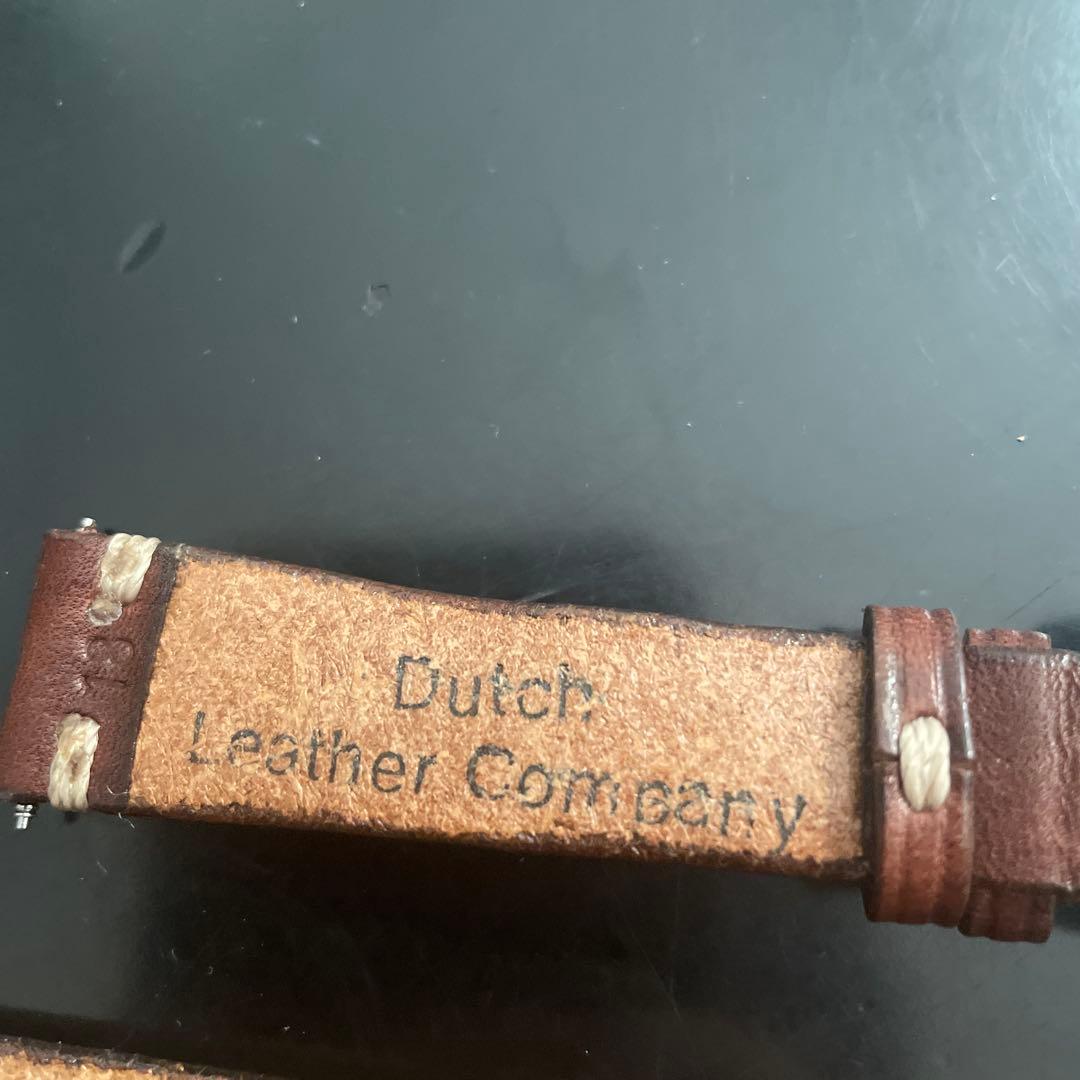 Dutch Leather Company ウォッチベルト18ミリ　ブラウン新品