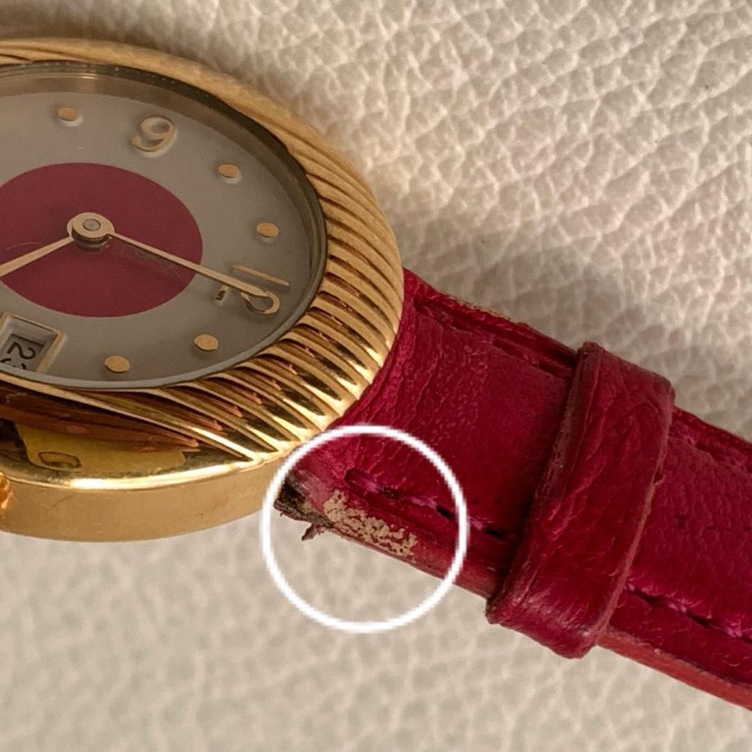 希少 稼動品 イヴサンローラン ビビット ホットピンク 腕時計ウォッチ YSL