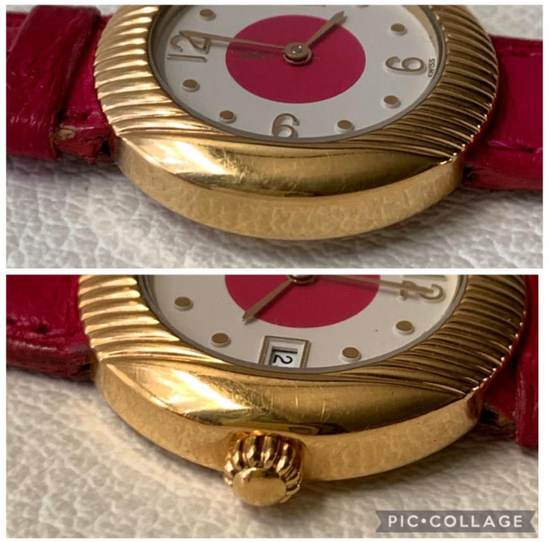 希少 稼動品 イヴサンローラン ビビット ホットピンク 腕時計ウォッチ YSL