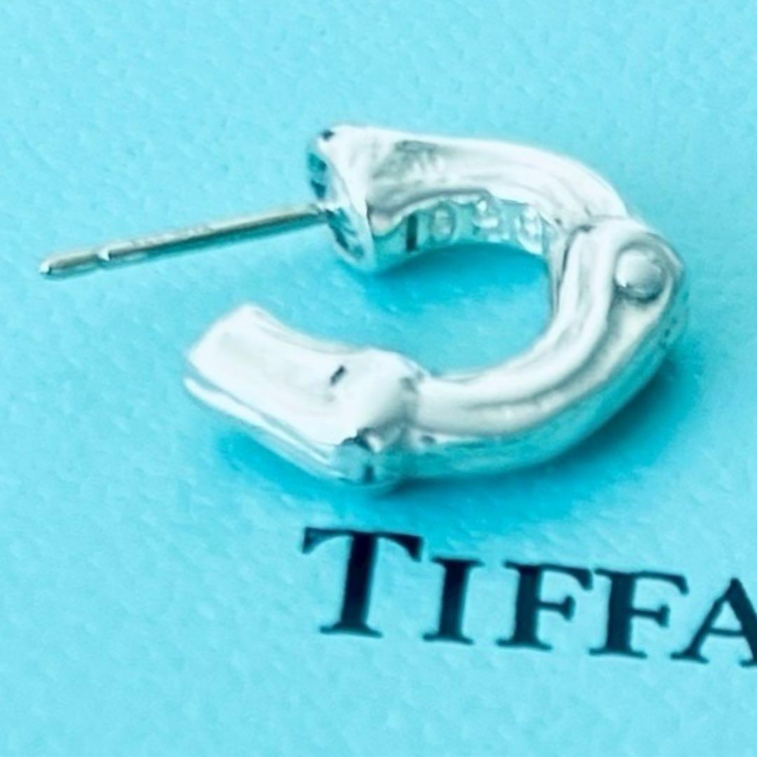美品　オールドティファニー 片耳 バンブー フープ ピアス Tiffany S