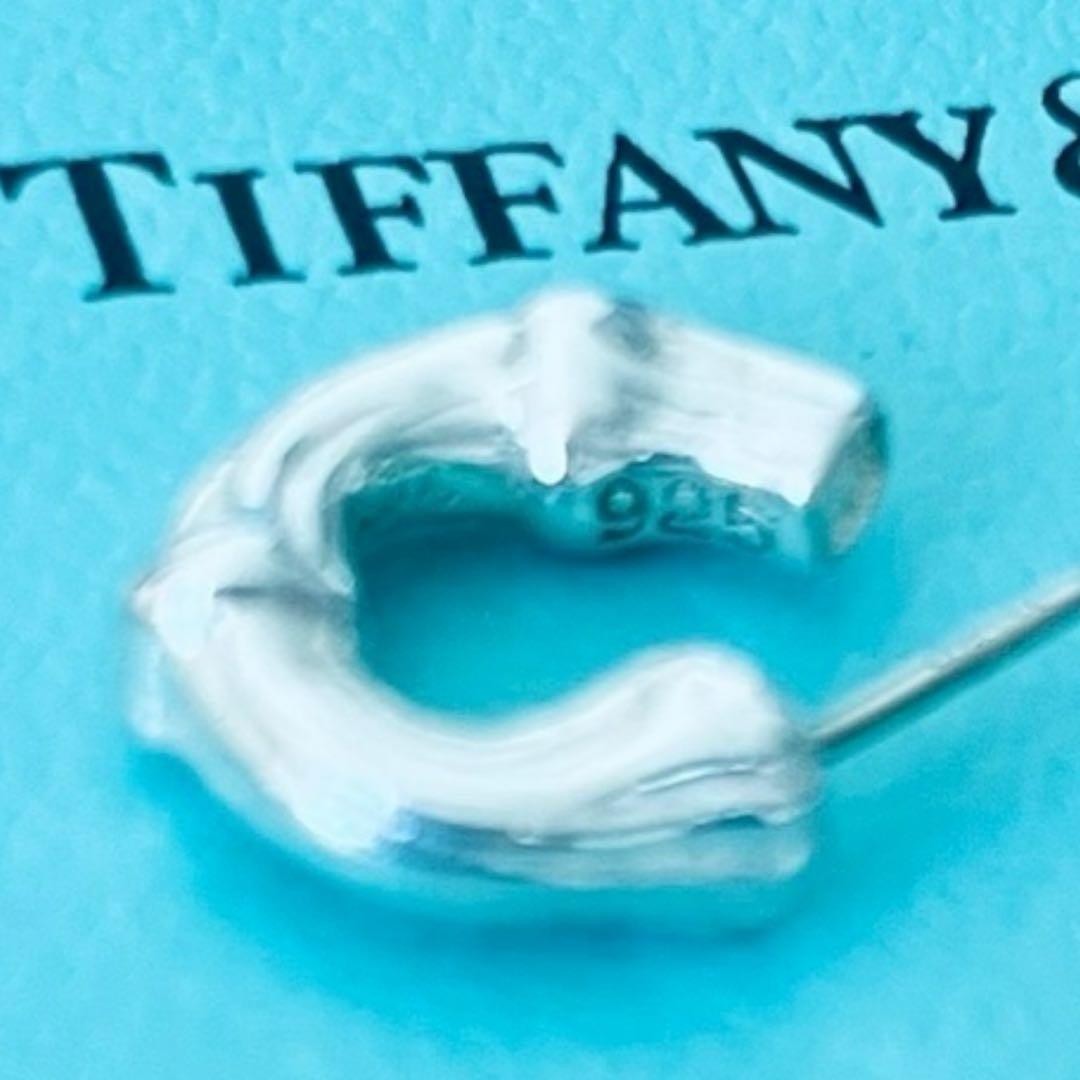 美品　オールドティファニー 片耳 バンブー フープ ピアス Tiffany S