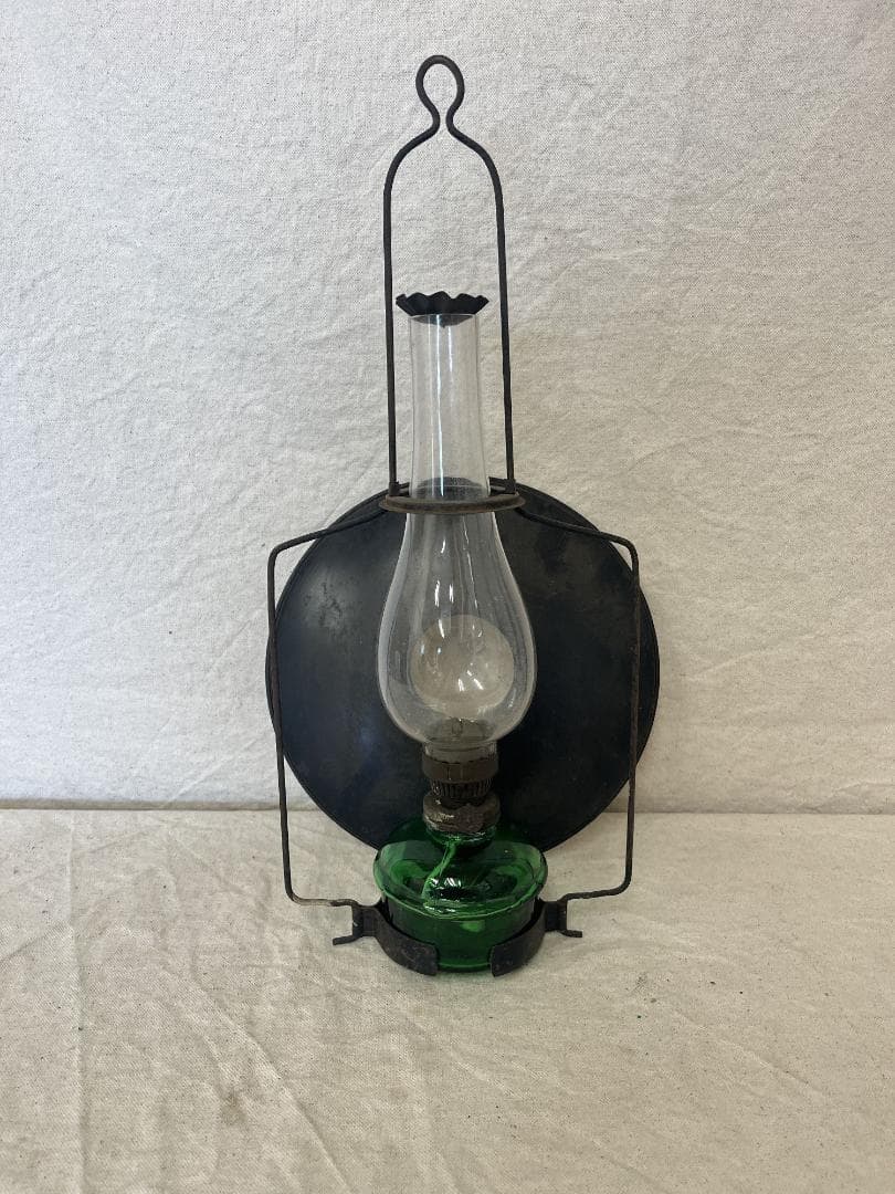 レトロ【オイルランプ】 北一硝子？ヴィンテージランプ