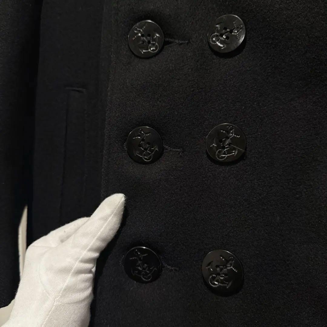 人気‼️Schott Pコートショット USA製 M 黒 ウール キルティング