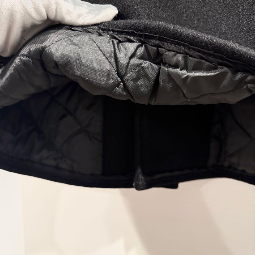 人気‼️Schott Pコートショット USA製 M 黒 ウール キルティング