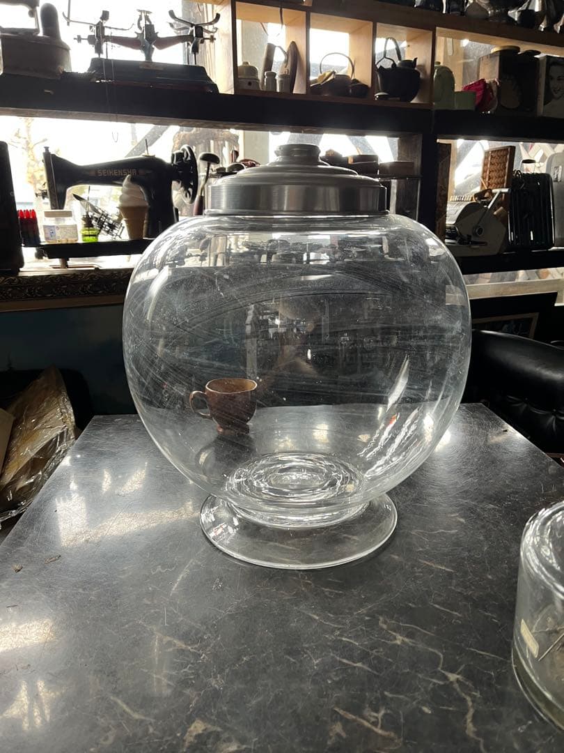 特大ガラス瓶、駄菓子瓶、金魚鉢、メダカ鉢、ドライフラワー、ガラスケース