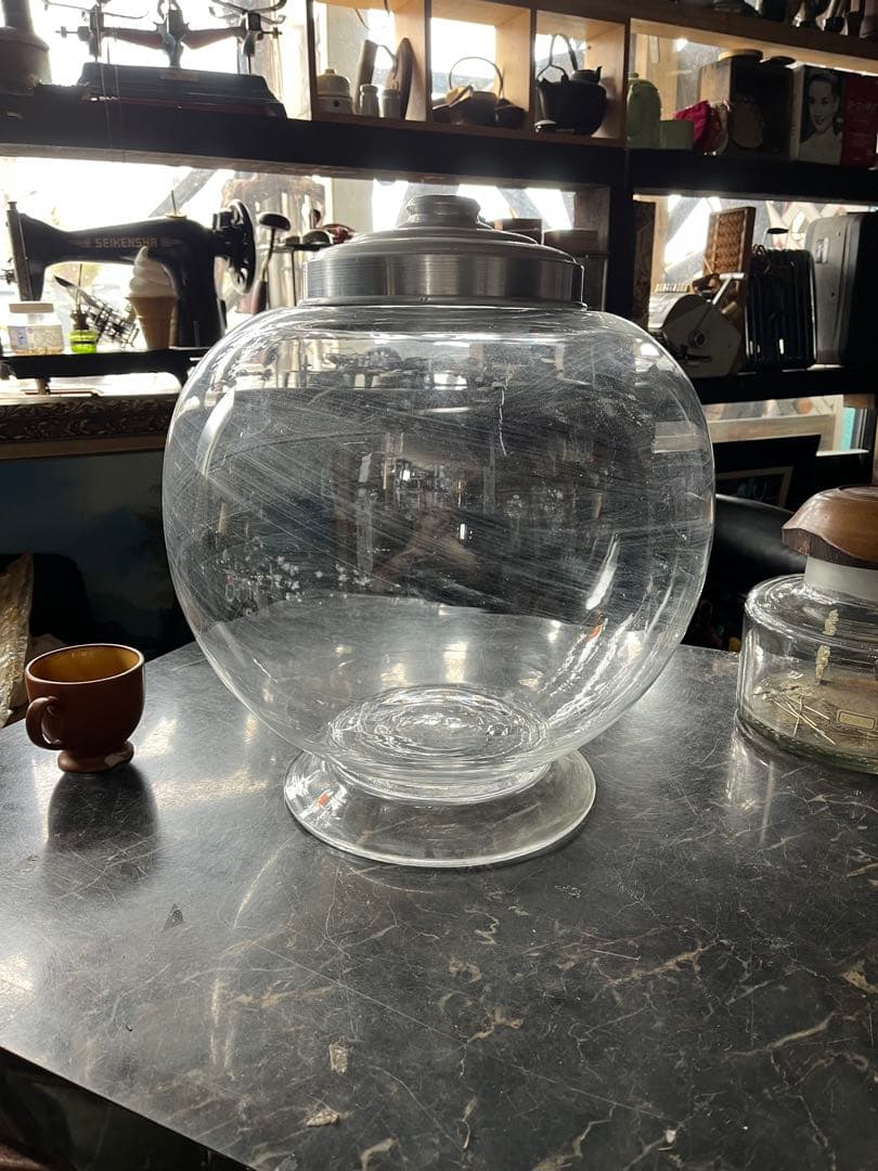 特大ガラス瓶、駄菓子瓶、金魚鉢、メダカ鉢、ドライフラワー、ガラスケース