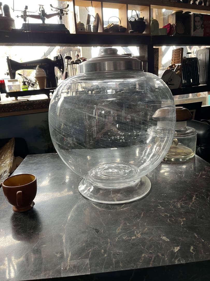 特大ガラス瓶、駄菓子瓶、金魚鉢、メダカ鉢、ドライフラワー、ガラスケース