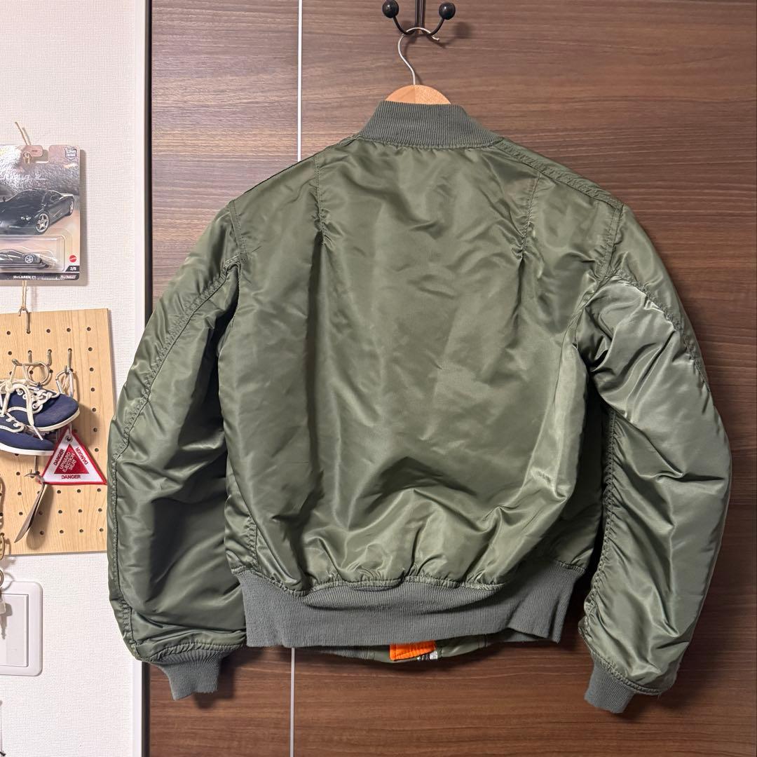 90s Alpha MA-1 フライトジャケット Sサイズ カーキ