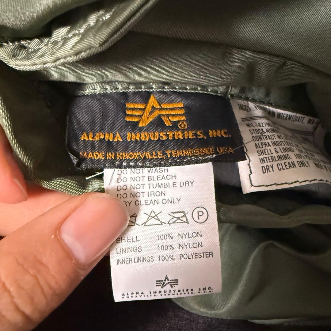 90s Alpha MA-1 フライトジャケット Sサイズ カーキ