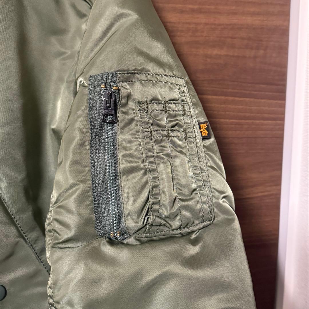 90s Alpha MA-1 フライトジャケット Sサイズ カーキ