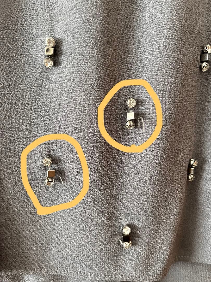 ダイアグラム　オールインワンドレス　刺繍ワイドサロペット　グレー　Diagram