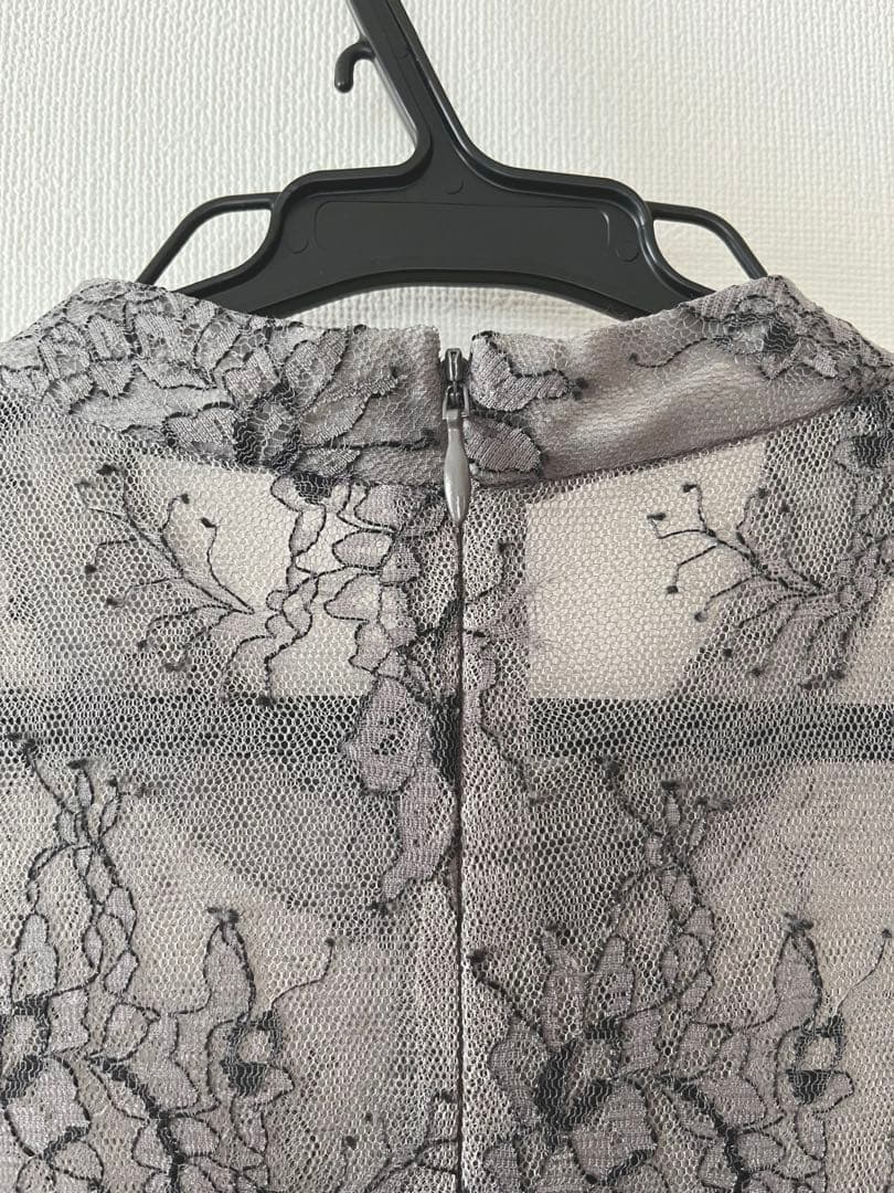 ダイアグラム　オールインワンドレス　刺繍ワイドサロペット　グレー　Diagram