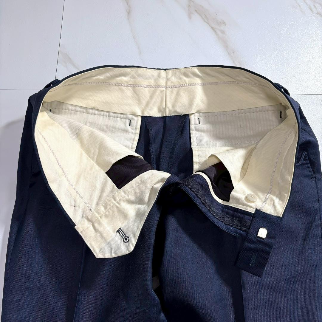 【美品】ポールスミス 裏地地図柄 スーツ 背抜き ストライプ チェルッティ