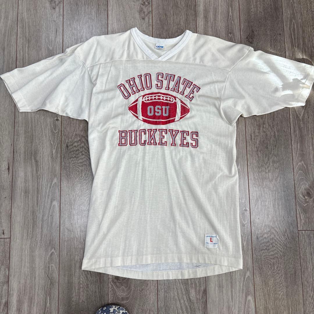 チャンピオン　バータグ　フットボールTシャツ