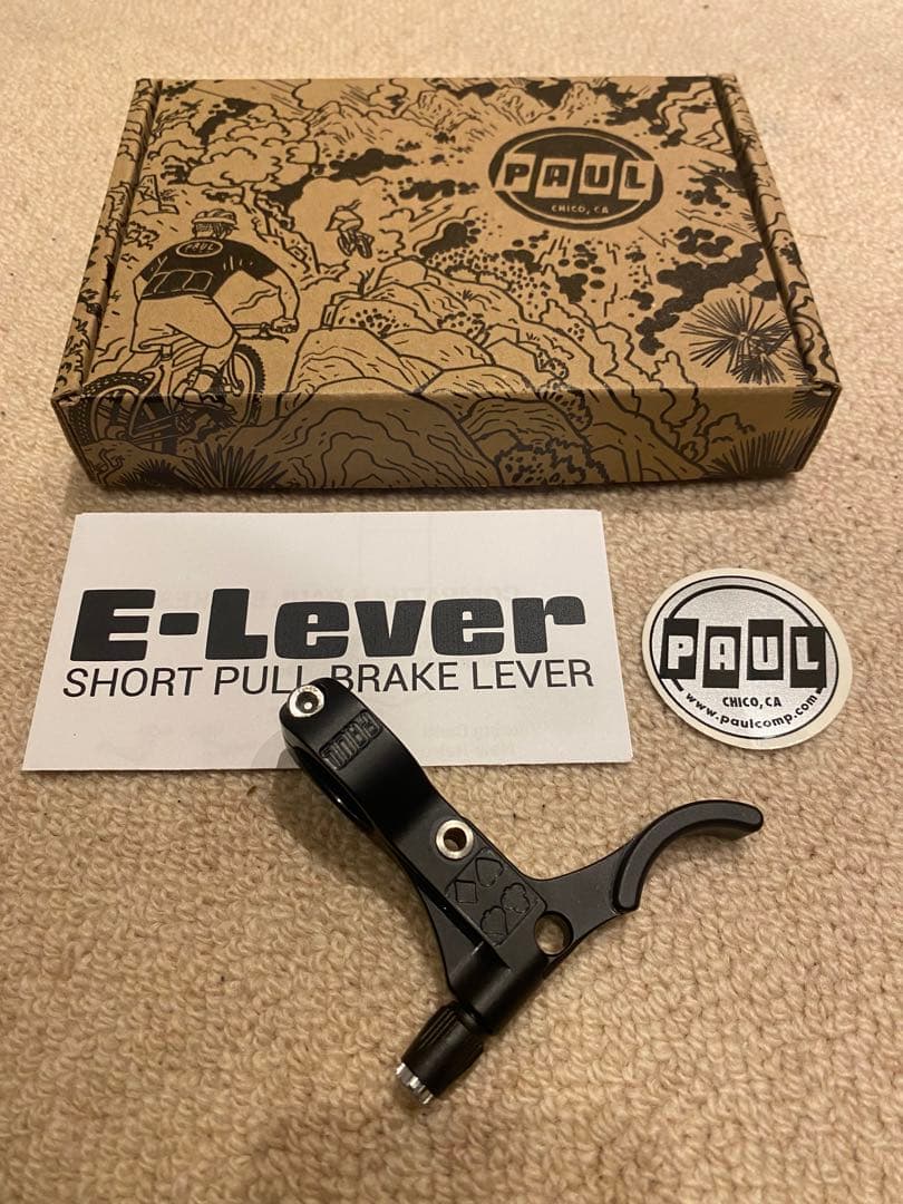【希少左レバー】Paul e-lever ピスト ブルーラグ njs 競輪