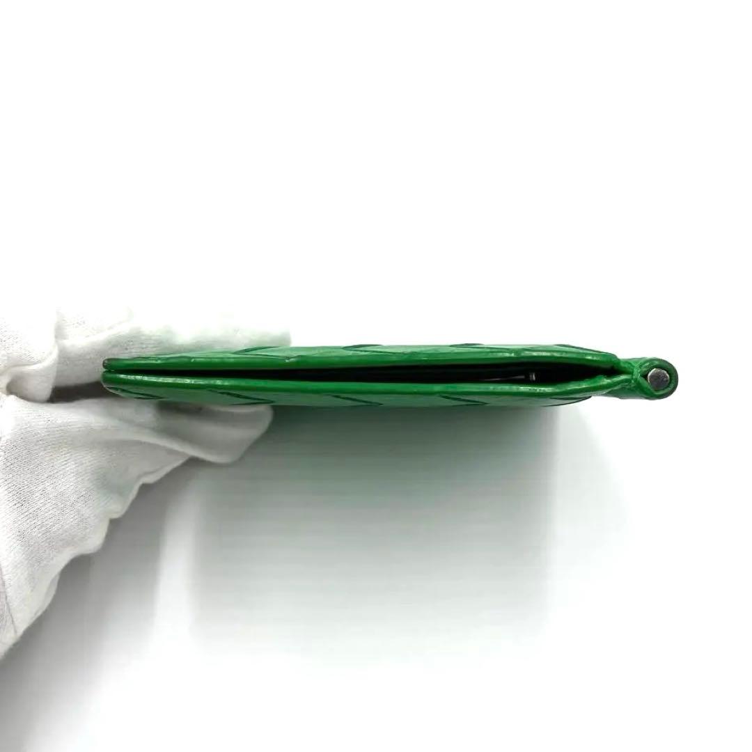 【希少色】ボッテガヴェネタ マネークリップ マキシイントレチャート 緑