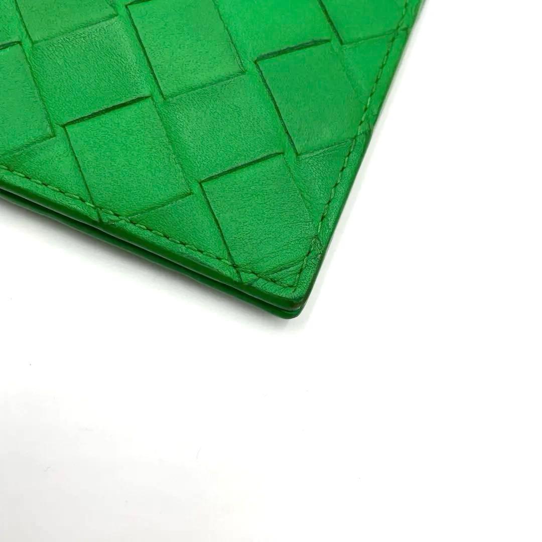 【希少色】ボッテガヴェネタ マネークリップ マキシイントレチャート 緑