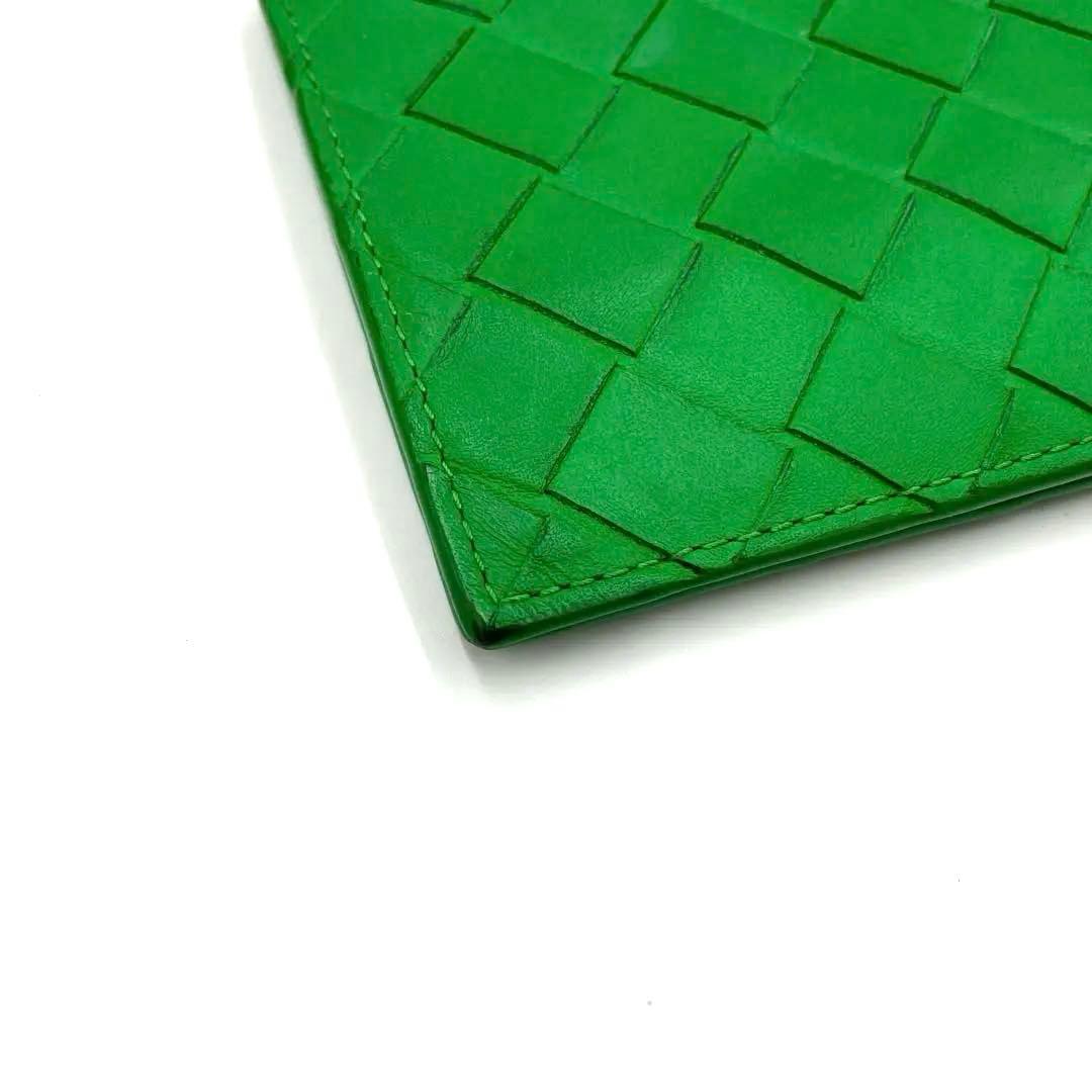 【希少色】ボッテガヴェネタ マネークリップ マキシイントレチャート 緑
