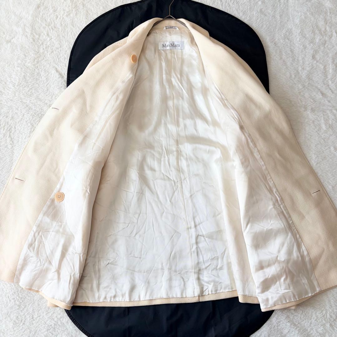 5520 希少✨ マックスマーラ ウールジャケット Pコート ホワイト 38