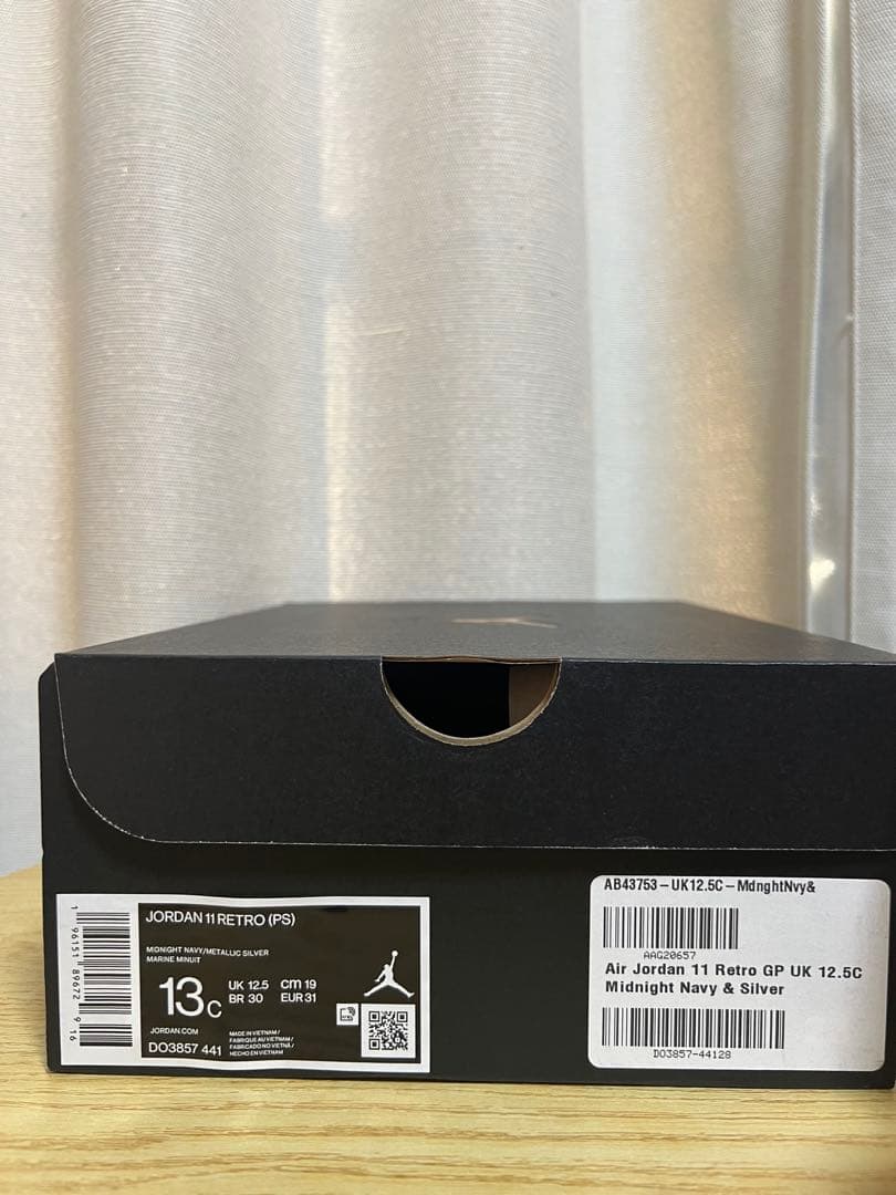 その他 NIKE 19cm AIR JORDAN 11 NAVY&SILVER