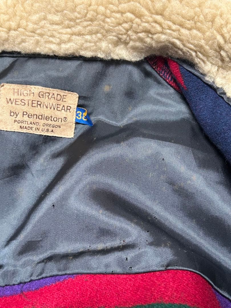 希少 70s80s PENDLETON USA製 ウールコート ネイティブ柄