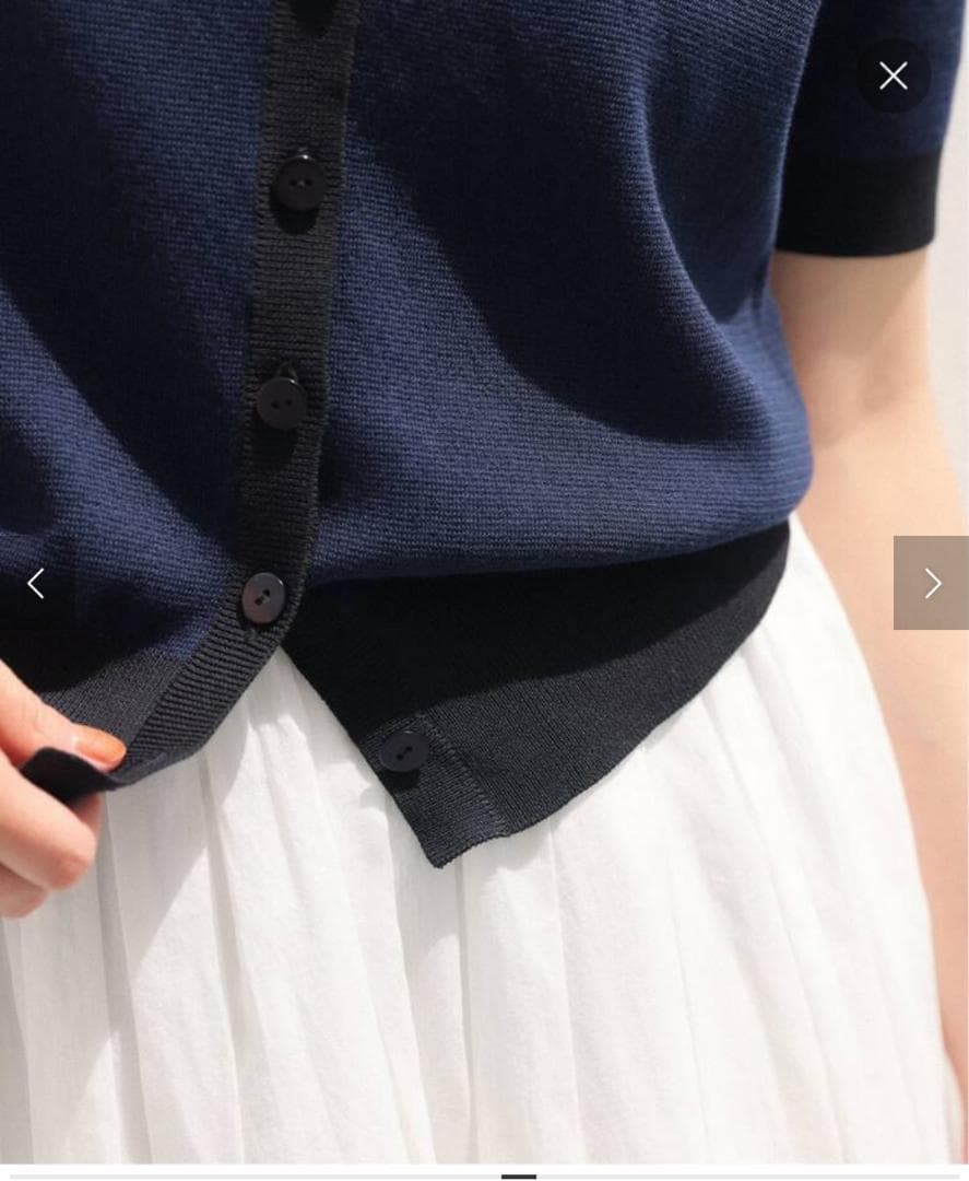 【自宅試着のみ】イエナIENA Bポロシャツニット ネイビー