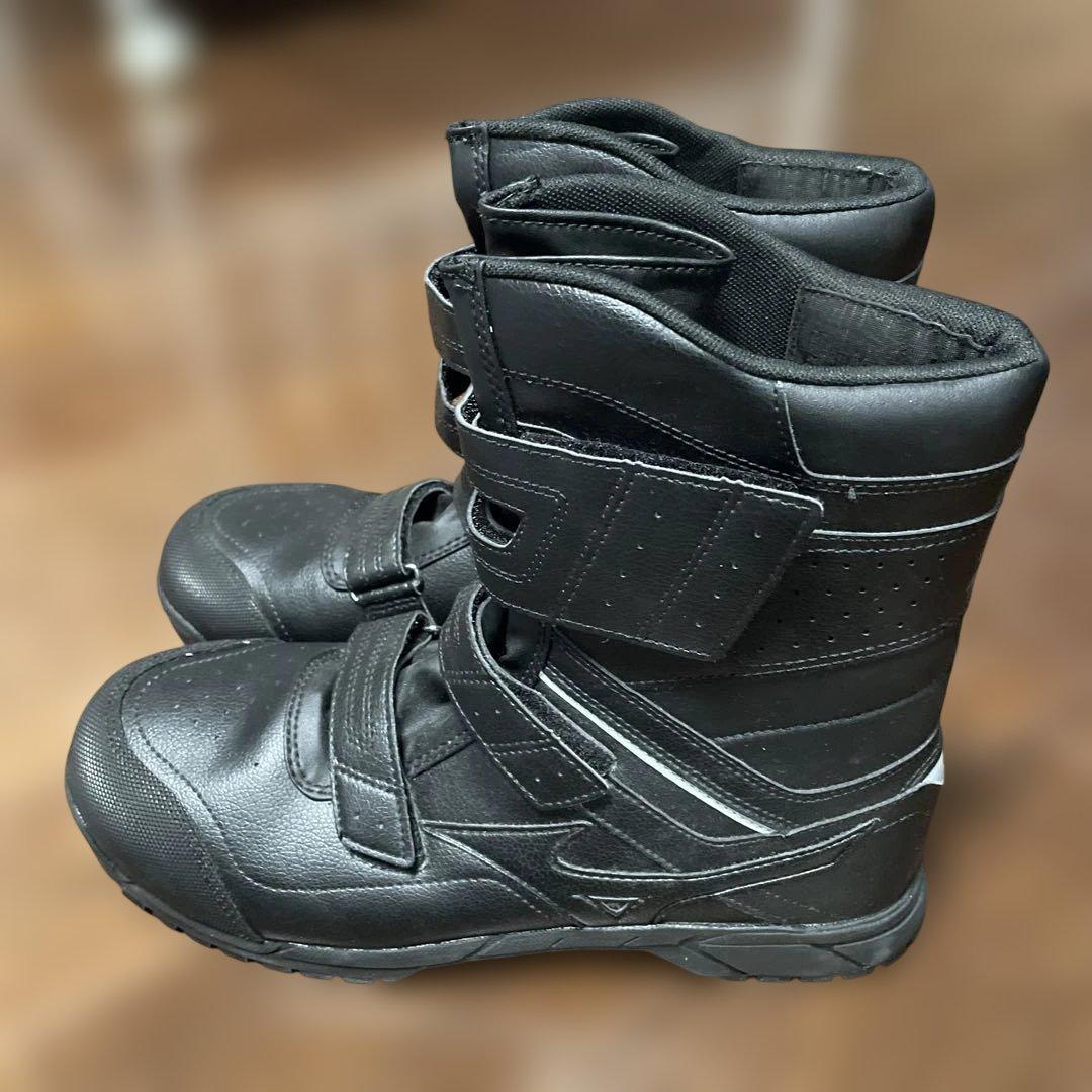 Mizuno 安全靴 ブラック 高筒 ベルクロ