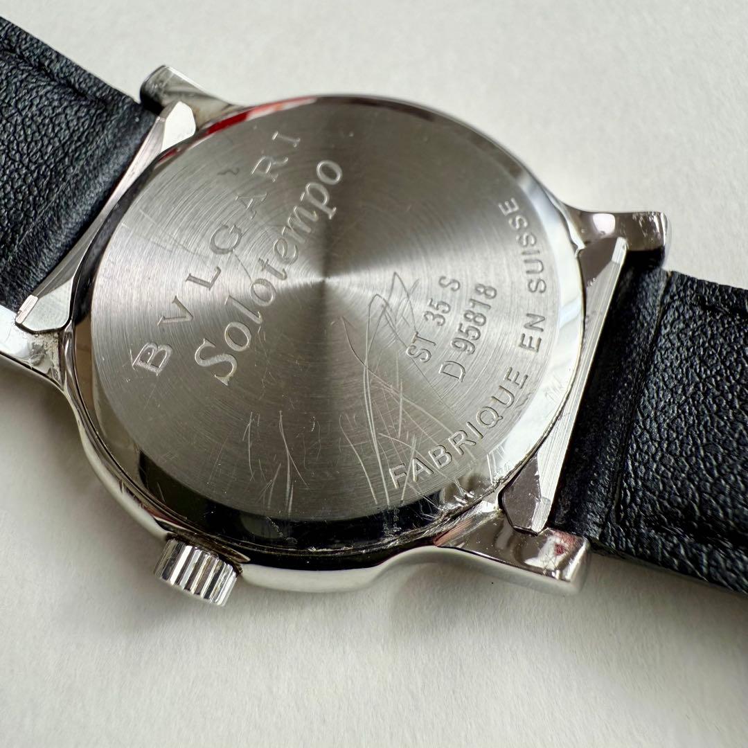 BVLGARI ブルガリ ソロテンポクオーツ 革ベルト時計ST29S