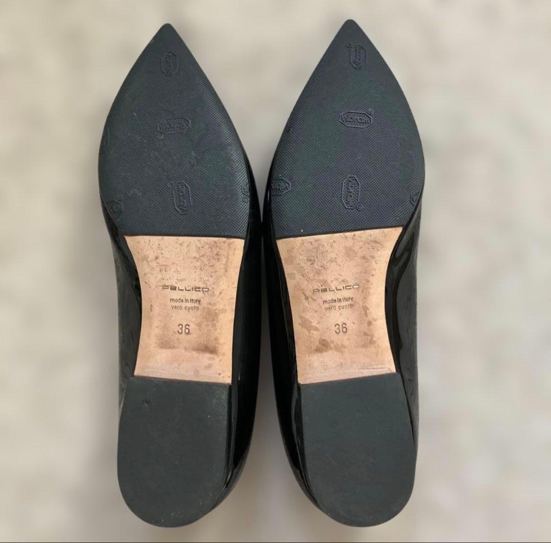 【お値下げ希望対応中】ペリーコ アネッリ エナメル黒　サイズ36