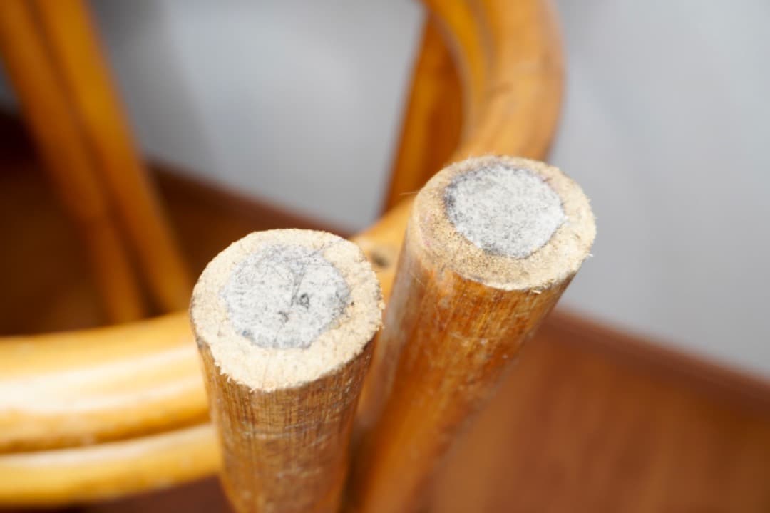 USヴィンテージ ラタン カウンターチェア スツール②