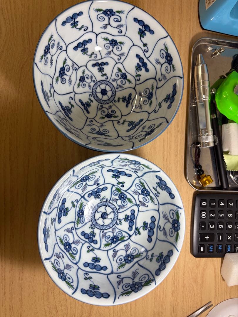 源右衛門窯　染錦なずな紋　麺鉢　源右衛門　4鉢おまとめセット