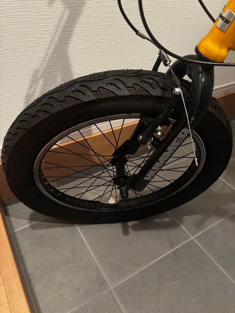 【引渡し限定】HUMMER 折りたたみ自転車 イエロー