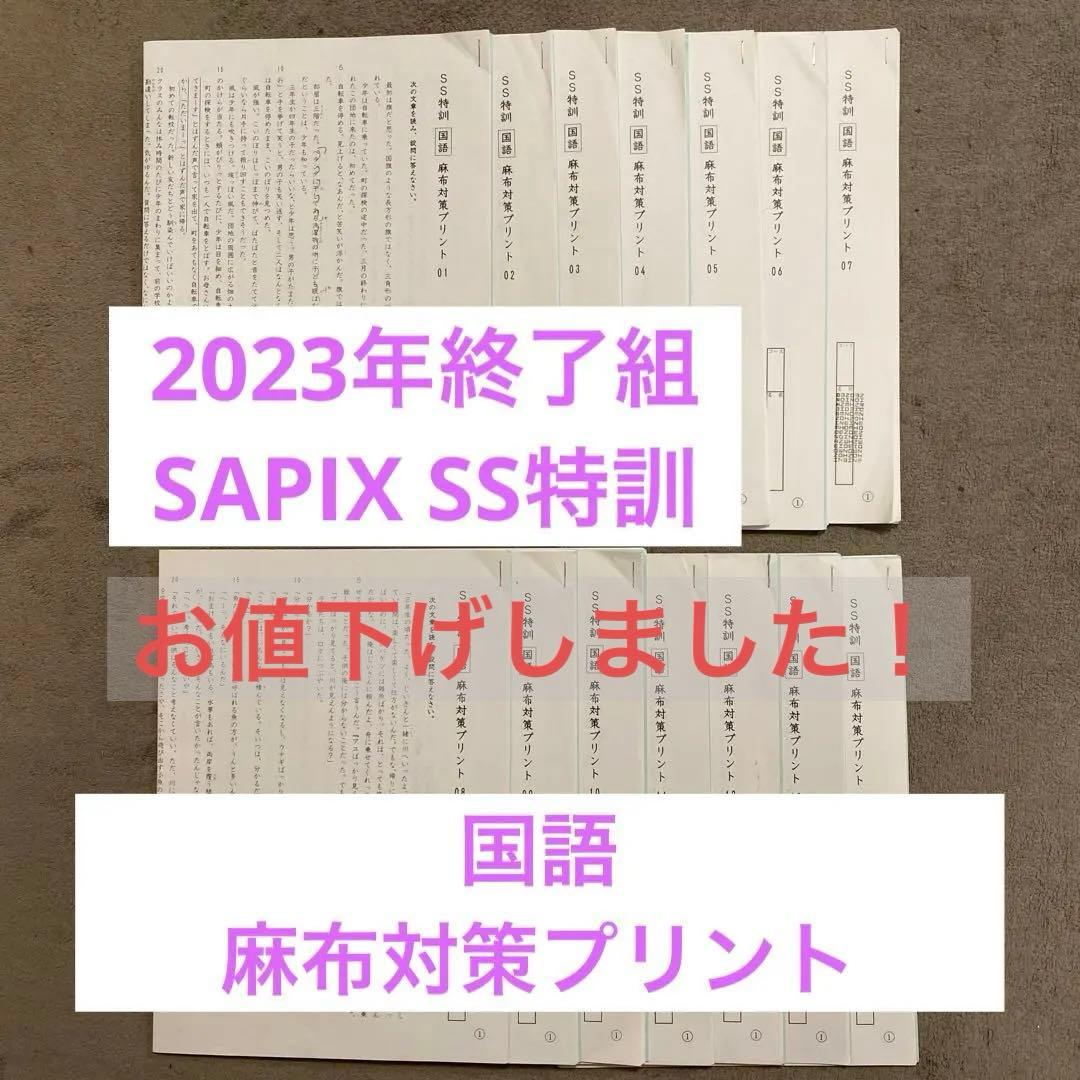 【2023年終了組】サピックスSS特訓　麻布対策国語プリント1〜14