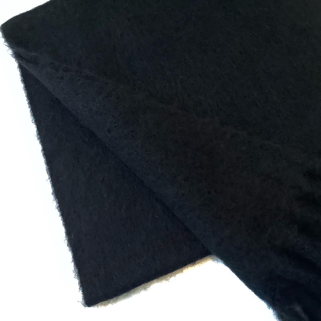 新品★FURLA★フルラB＆Wボリューム マフラー★アルパカ ウール★日本製★黒