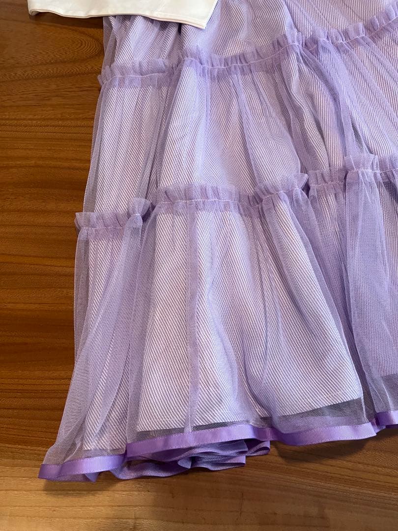 【アナスイミニ】130 ❤︎新品未使用❤︎ チュールワンピース長袖 定価18480円