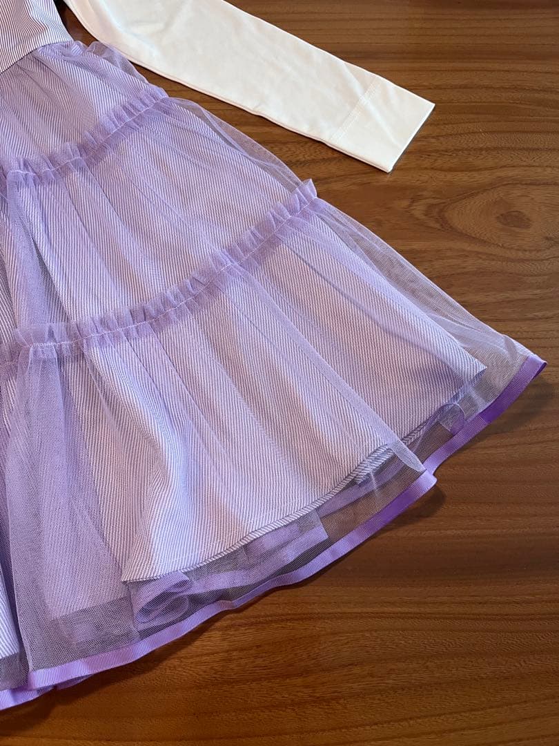 【アナスイミニ】130 ❤︎新品未使用❤︎ チュールワンピース長袖 定価18480円